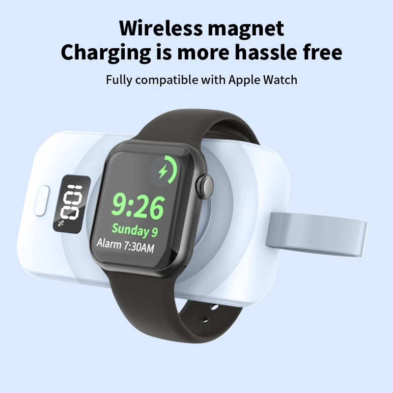 Portable Wireless Charger Power Bank For Apple Watch 10 9 8 7 6 5 4 3 SE for iWatch Magnetic charging station 3