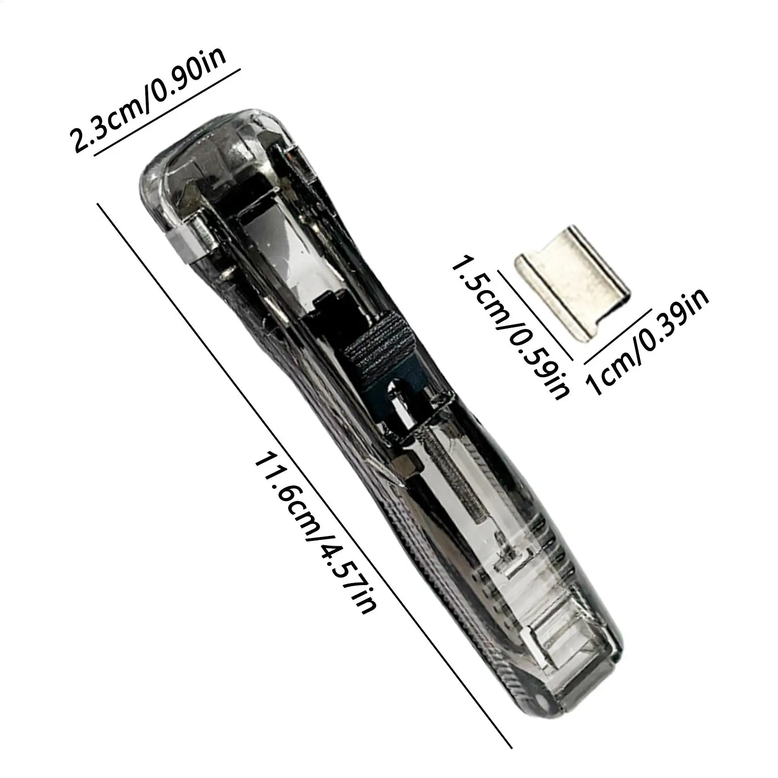 바인더 클립 스테이플러 45매 용량 파일 클램프 패스너(50개 금속 리필 포함) 데스크탑 재사용 가능 휴대용 사무실 학교 가정용