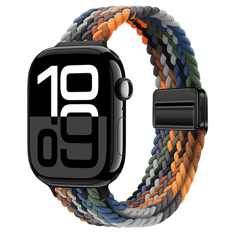 Elegant Braided Nylon Strap for Apple Watch - Slim Design Bracelet Band
