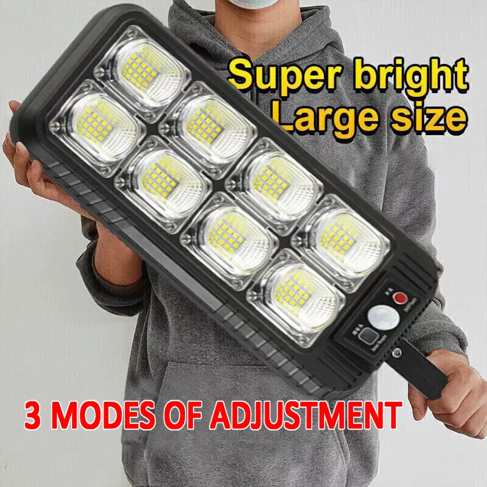 Solar Lights Outdoor Waterproof 200 LED Flood Lights Motion Sensor with Remote 3 Modes Street Lamp for Yard Garden Path