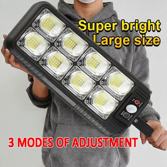 Solar Lights Outdoor Waterproof 200 LED Flood Lights Motion Sensor with Remote 3 Modes Street Lamp for Yard Garden Path