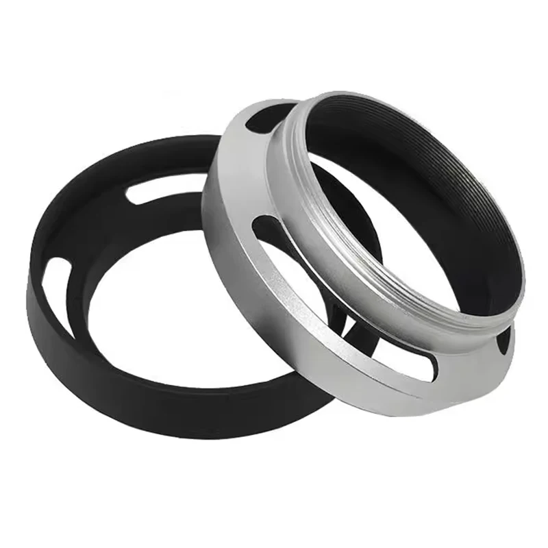 Camera Lens Hood 37 39 43 46 49 52mm 37mm to 77mm metal tilted vented Lens Hood Shade + Lens cap for Leica M Contax Fuji Olympus Nikon Canon Sony