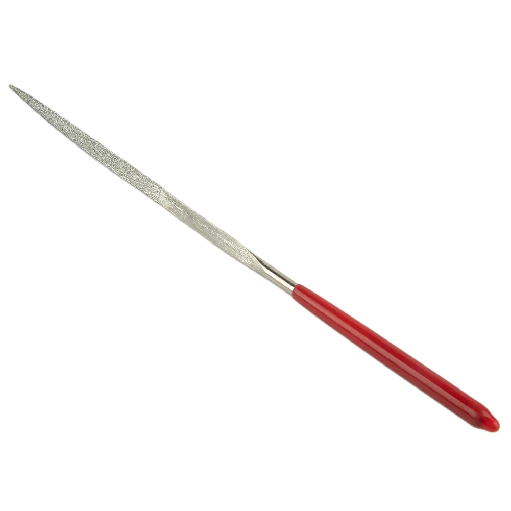 

For Reach Areas On Steel Hand Tools Diamond Files Metal Triangular Diamond Nonslip Silver + Red Steel Brand New