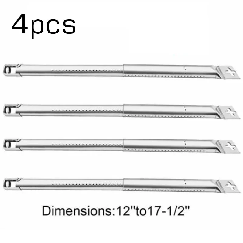 4pcs Scalable BBQ Gas Grill Tube Burners Adjustable 30-45cm Replaced Stainless Steel Tool Universal Replacement Home 2