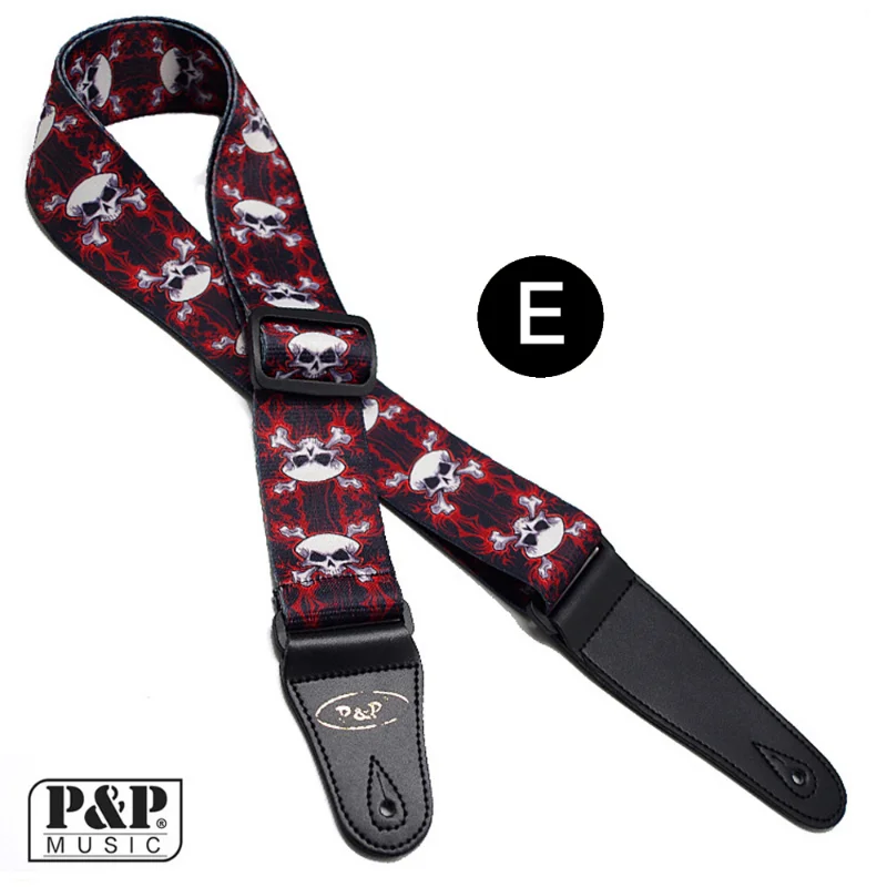 P & P-Guitar Strap Individuality Thermal Printing, Police Line, Electric Acoustic, Folk Guitar Bass