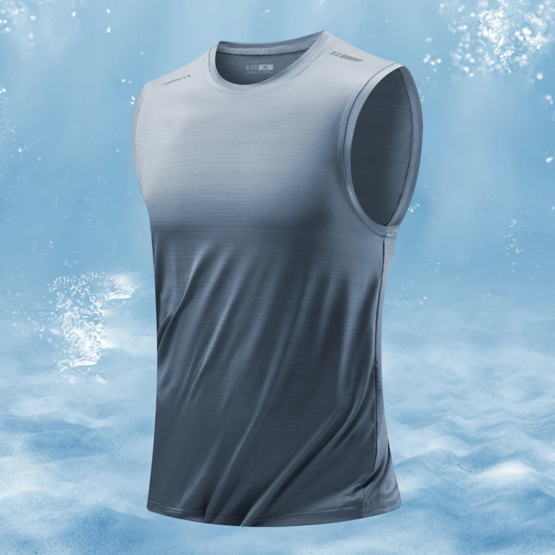 Running vests men's summer breathable sleeveless quick drying