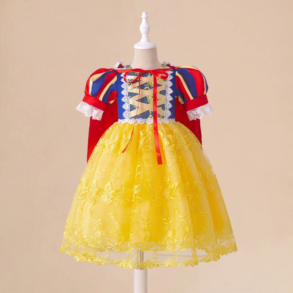 Schneewittchen Baby Mädchen Partykleid Karneval Halloween Weihnachten Prinzessin Ballkleid Hochzeit Geburtstag Kinderkleidung Cosplay Kostüme – Detail 33