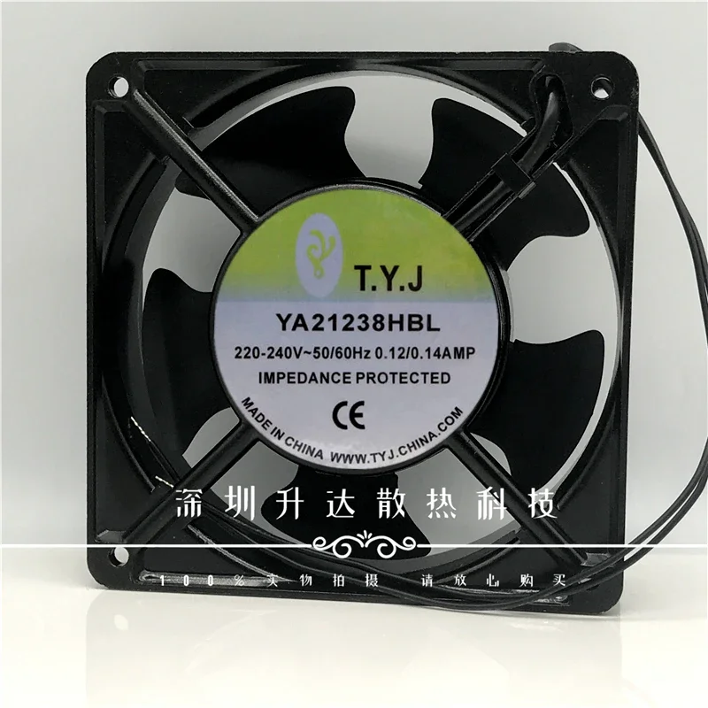 

Brand new genuine t.y.j fan YA21238HSL/HBL aluminum frame 12cm 12038 cooling fan 220V