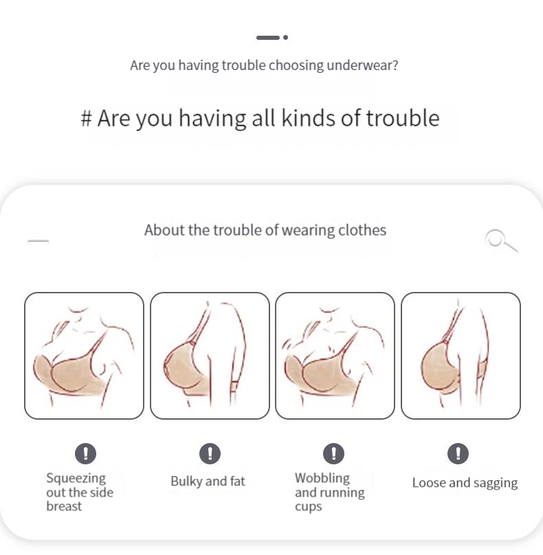 Description Picture 5 of itemC Cup Large Size Brassiere Without Steel Ring Bra Adjustable Women's Underwear Comfortable Sex Feel Fit Tops Lenceria Para Damas