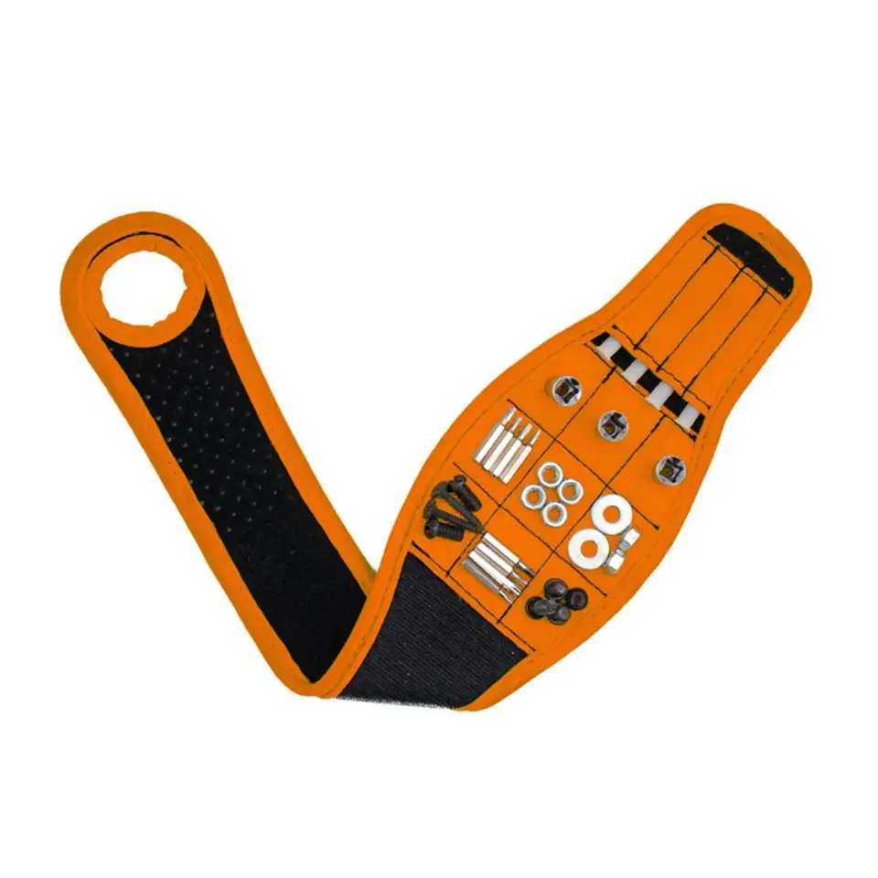 Magnetic Wristband with Strong Magnets Holds Magnetic Bracelet Screw Nails Drill Bit Tool Storage Holder Wrist for Electrician image 3