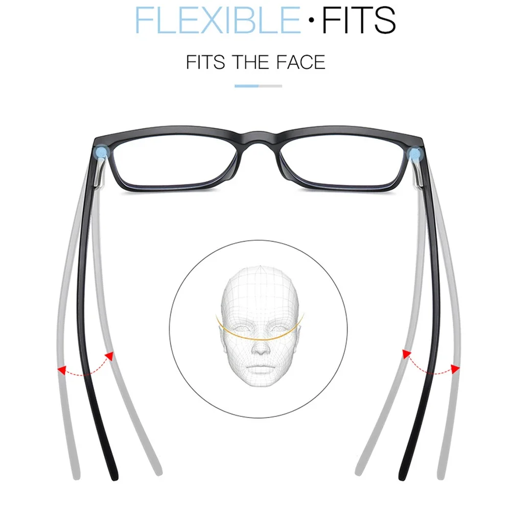 Anti Blue Light Glasses Men Women Gaming TR90 Matte Black Transparent Fashion