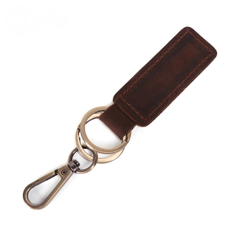 Keychain Keyring Keyholder Leather Cowhide for Business Gift Car Auto Wallet silver keychain jewelry
