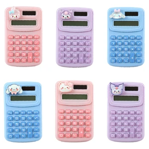 Sanrios Cinnamoroll Kuromi Melody Hello Kitty Pompompurin Pochacco Kawaii Cartoon Character Portable Office Supplies Calculator