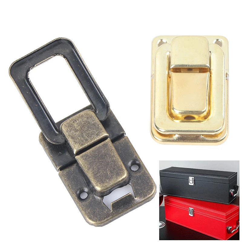 Description Picture 5 of itemSmall Bronze Silver Golden Jewelry Chest Wooden Wine Box Gift Case Suitcase Trunk Toggle Catch Hasp Latch Lock With Screw