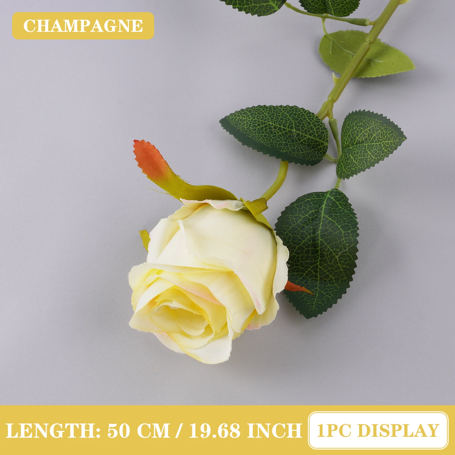 50 cm/19,68 Zoll künstliche Blumen Rose Blume künstliche rosa Rosen realistische gefälschte Rose für Hochzeit Zuhause Luxus Dekoration – Detail 7