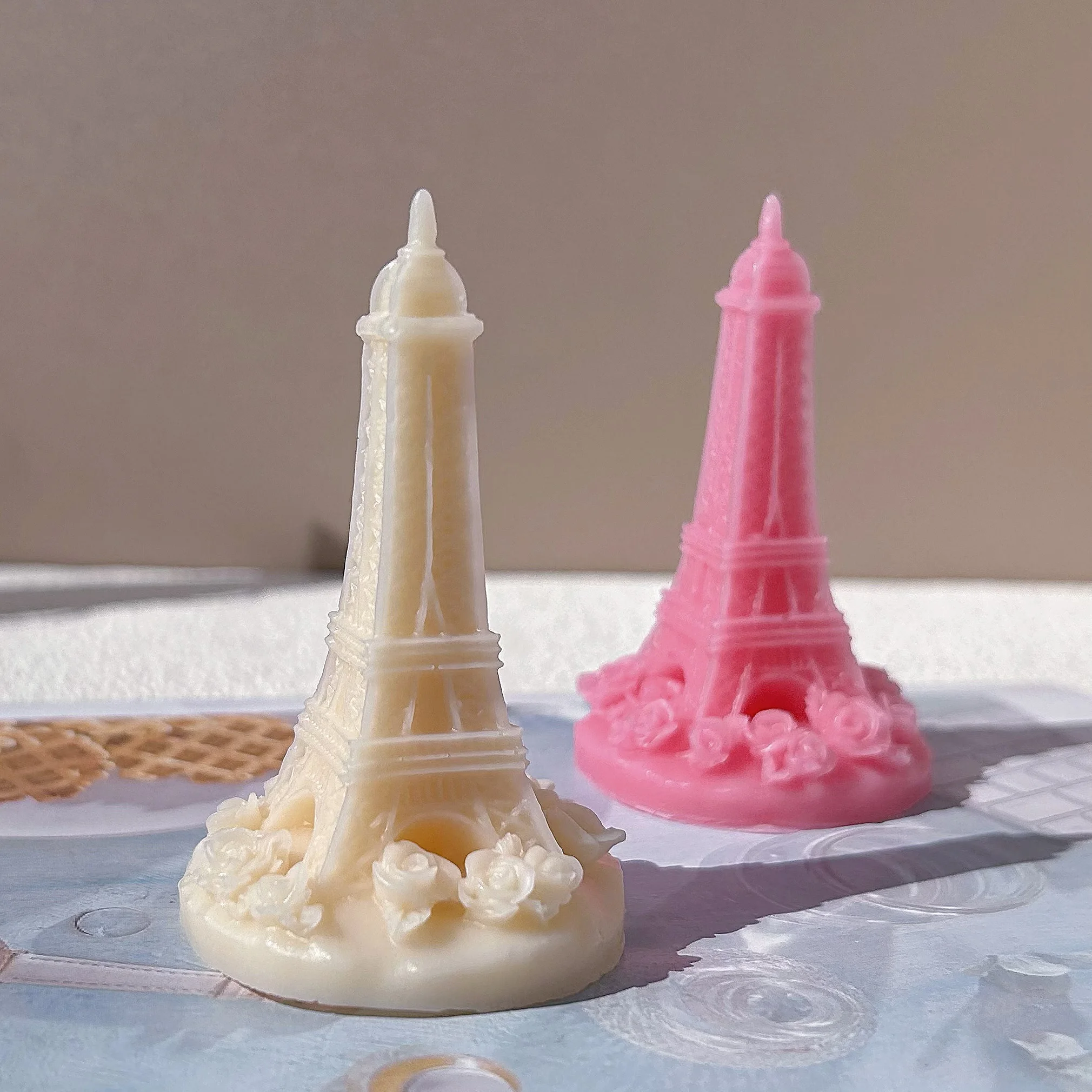 

New Paris Tower Candle Silicone Mold DIY Eiffel Tower Silicone Molds Handmade Resin Gypsum Cake Chocolate Baking Tool Wax Mould