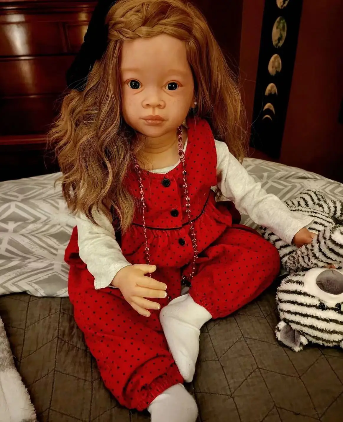 

FBBD Customized Limited Supply32inch Reborn Baby Meili With Hand-Rooted Hair Already Finished Doll Christmas Gift
