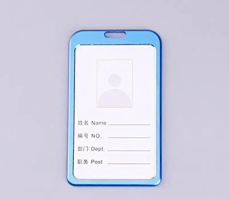 Elegant Aluminum Alloy Card Holder for Women – Business ID Badge & Credit Card Case with Lanyard