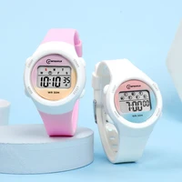 Nouveaux garçons filles montre 30M étanche numérique enfants montre violet LCD électronique enfants Sport montres réveils cadeaux 4