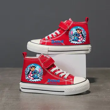 Lilo & Stitch New canvas shoes Girls Sneakers Breathable Stitch Cartoon kawaii sports shoes Student outdoor running tennis shoes