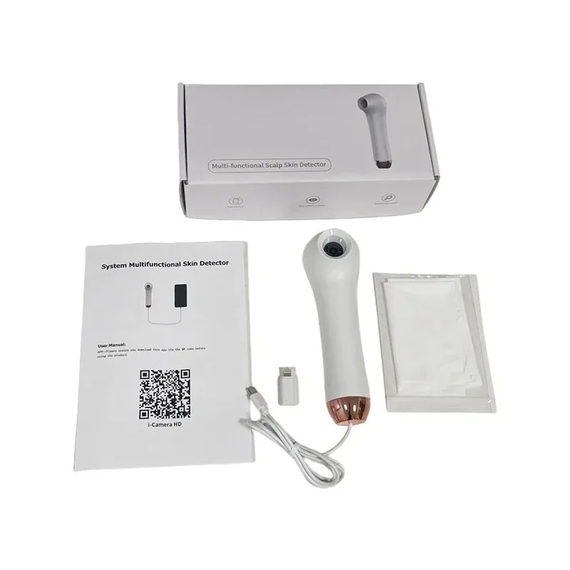 Multifunctional Scalp Skin Hair Follicle Detector HD Visual Skin Analyzer Machine Magnifier Dermatoscope Phone Tablet Connection