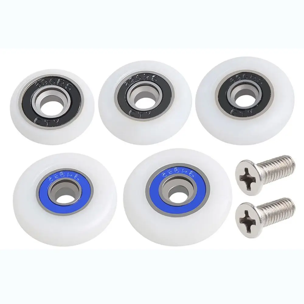 Shower Door Rollers Sliding Door Roller Sliding Door Pulley Shower Room Pulley Shower Room Rollers 1Pc/4Pcs Shower Door Roller Sliding Door Pulley 19/23/25/27/29mm Runner Wheels with Screw Home Hardware Fastener