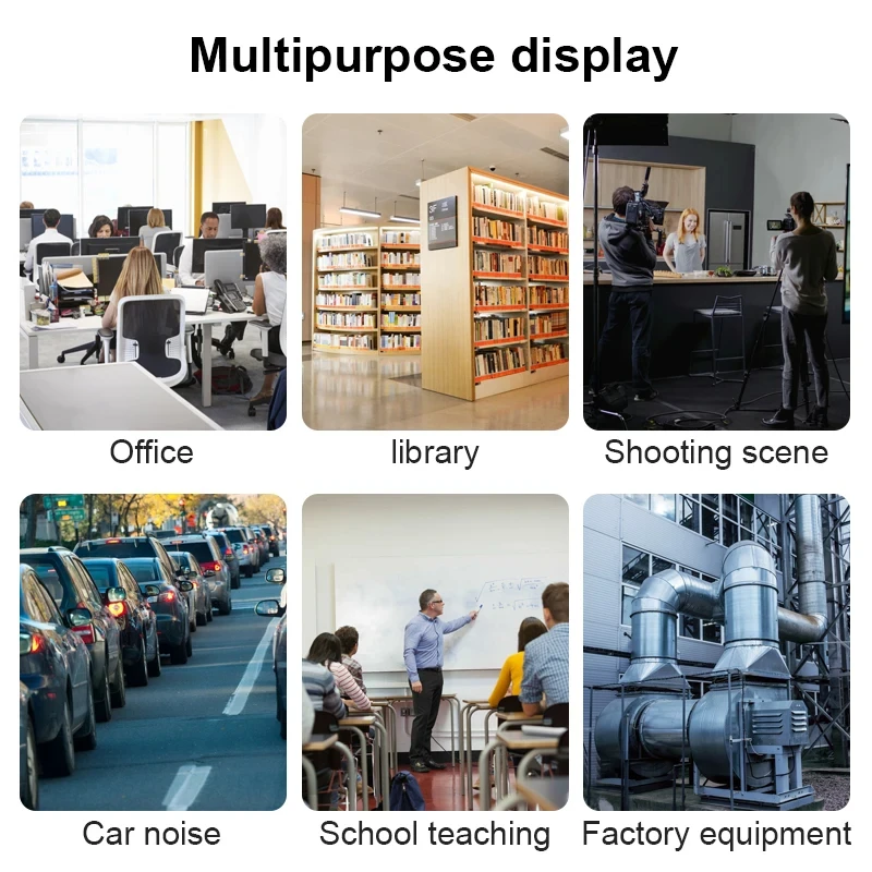 Color Screen Digital Sound Level Meter Audio Level Meter Sound Meter Decibelimetro 30-130dB Decibel Meter Portable Noise Meter 6