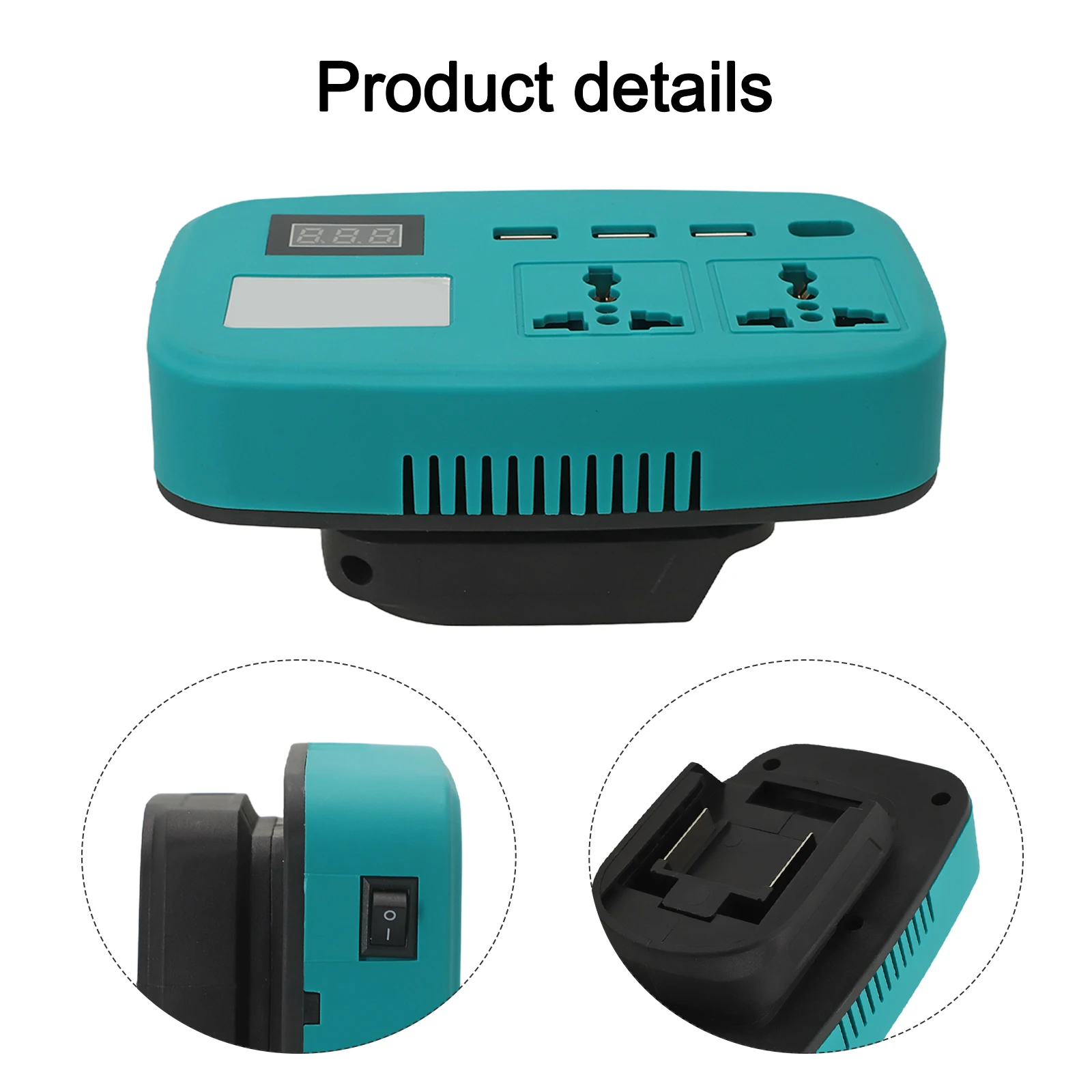 고속 충전 인버터 120W 전력 인버터 220V 출력 8 안전 보호 시스템 야외 사용을 위한 듀얼 모터 설계 220V 출력