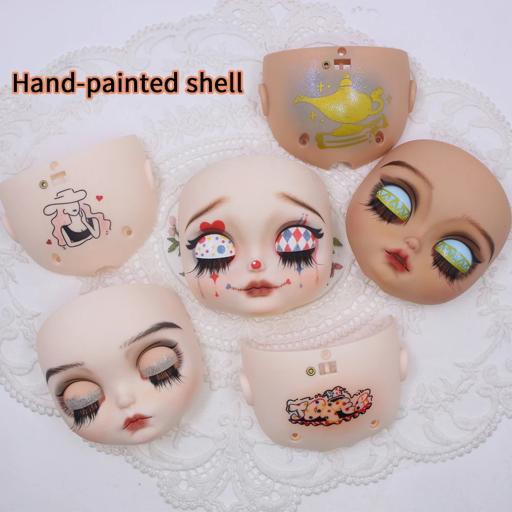 ICY DBS Blyth 1/6 Hand Painted Makeup Panel White frosted Skin with Screws and Cute String DIY Toy SD