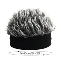Bonnet de perruque synthétique unisexe cheveux courts casquettes Hip Hop faux cheveux à pointes perruques melon court accessoire de bande de sauna vêtements de sauna 5