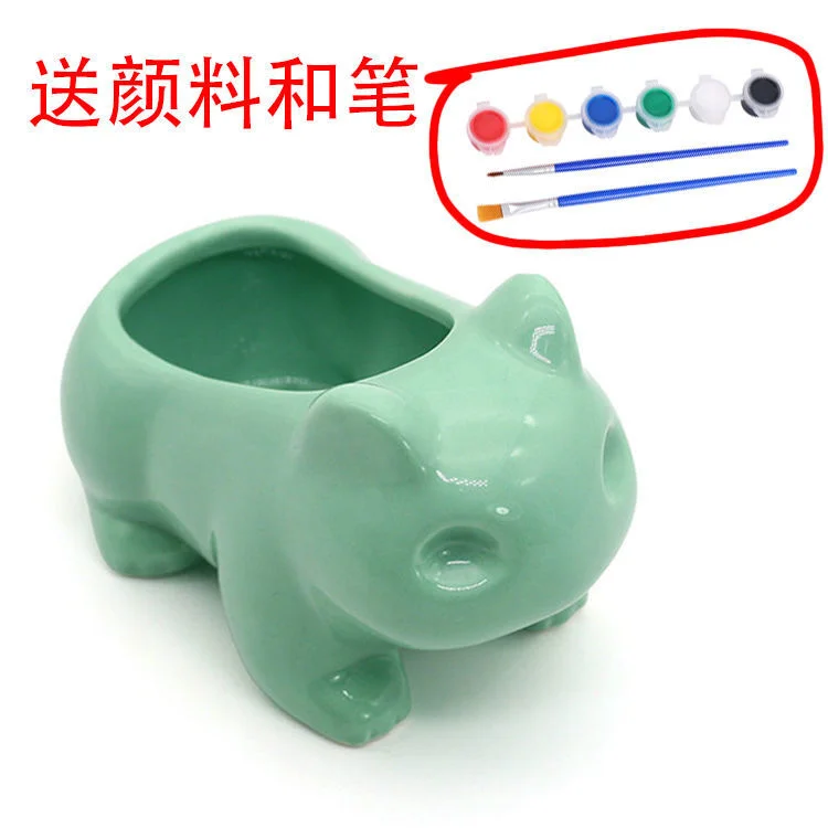 Silver Buffalo Mini planta decorativa artificial de cerâmica Pokémon  Bulbasaur