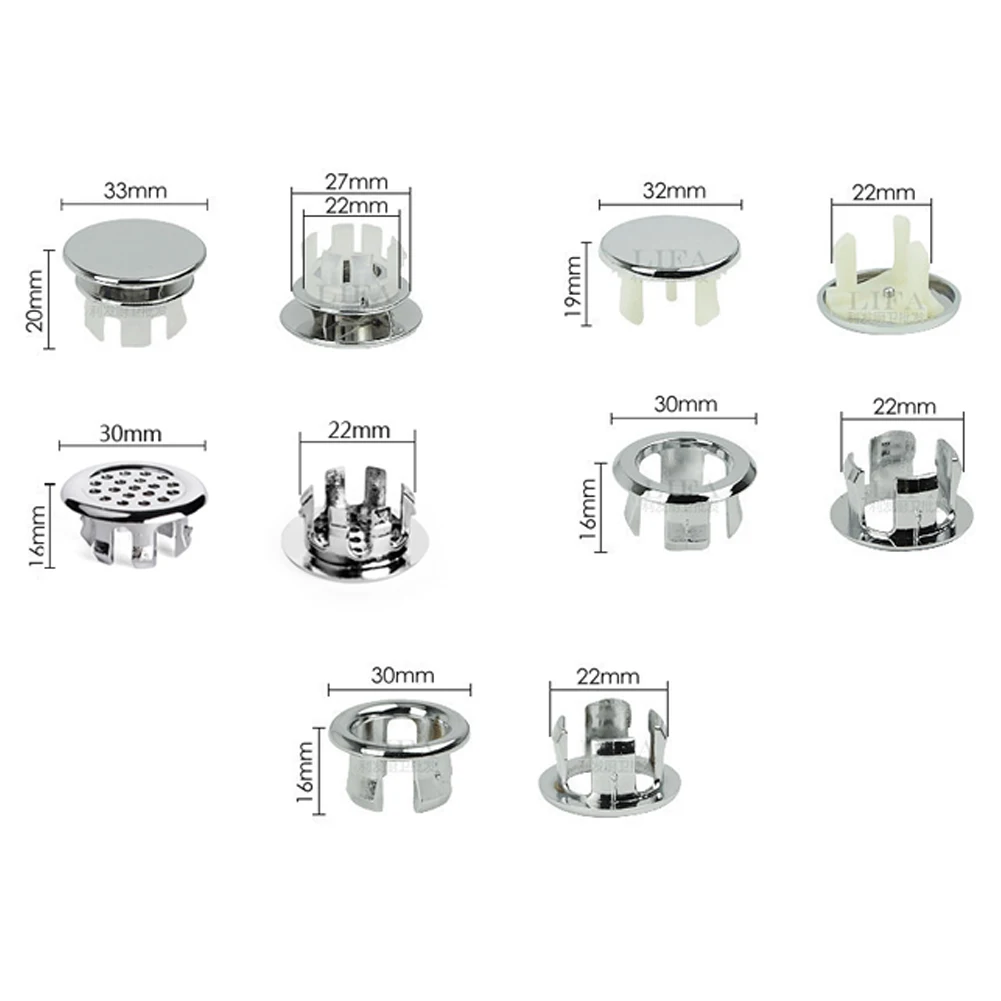 Sink Round Ring Overflow Spare Cover Tidy Chrome Trim for Bathroom Ceramic Basin 1Pcs sink overflow cover,bathroom sink overflow cover