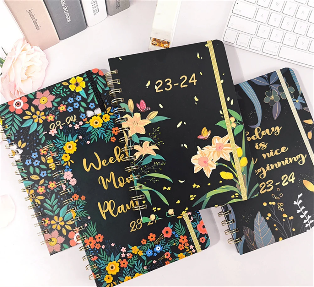 20232024A5DailyPlanCoilBookAgendaPlannerDiaryWeeklySpiral