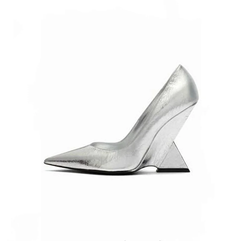 

2023 Summer New Shaped Thick High Heel Pointed Sandals European and American Fashion Sexy Women's Banquet Show Shoes