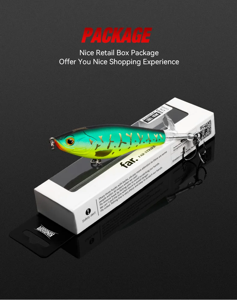 KINGDOM Propeller Schwimmende Angelköder 11g 17g 90mm 110mm Künstlicher Harter Plopper Topwater Rotierender Schwanz Angelstab Köder – Detail 12
