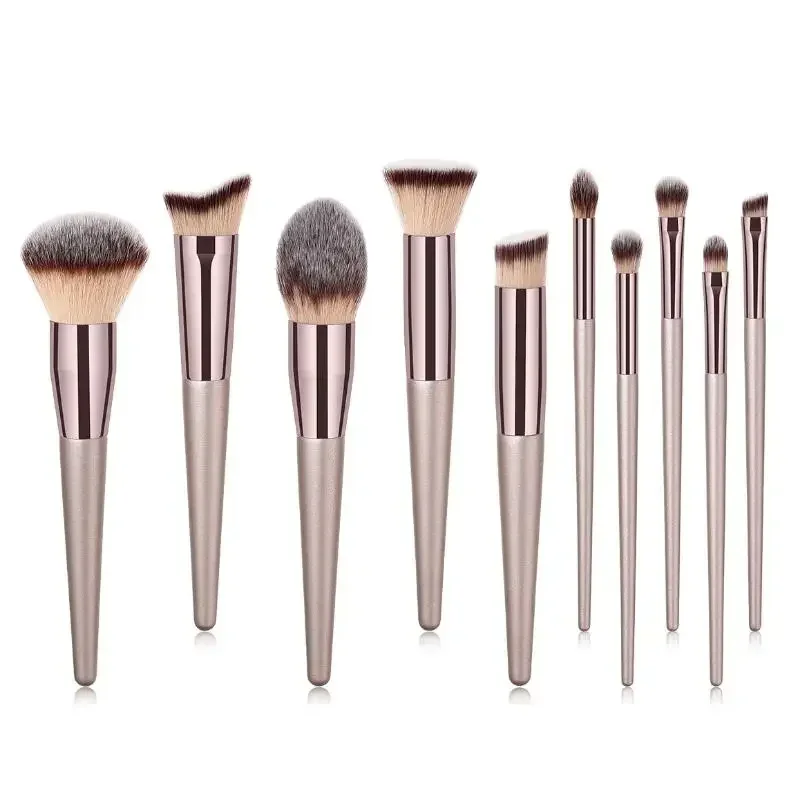 1 Pz Pennelli Trucco Oro Champagne Premium Correttori Sintetici Fondotinta In Polvere Ombretti Pennelli Trucco Brochas Maquillaje