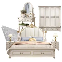 Ensembles de literie pour filles, matelas, organisateurs, ensembles de chambre King Size et Queen, ensembles complets avec rangement, meubles de maison 6