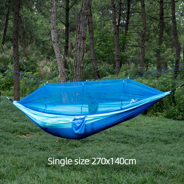 Portable Nylon Camping Hammock with Net 4