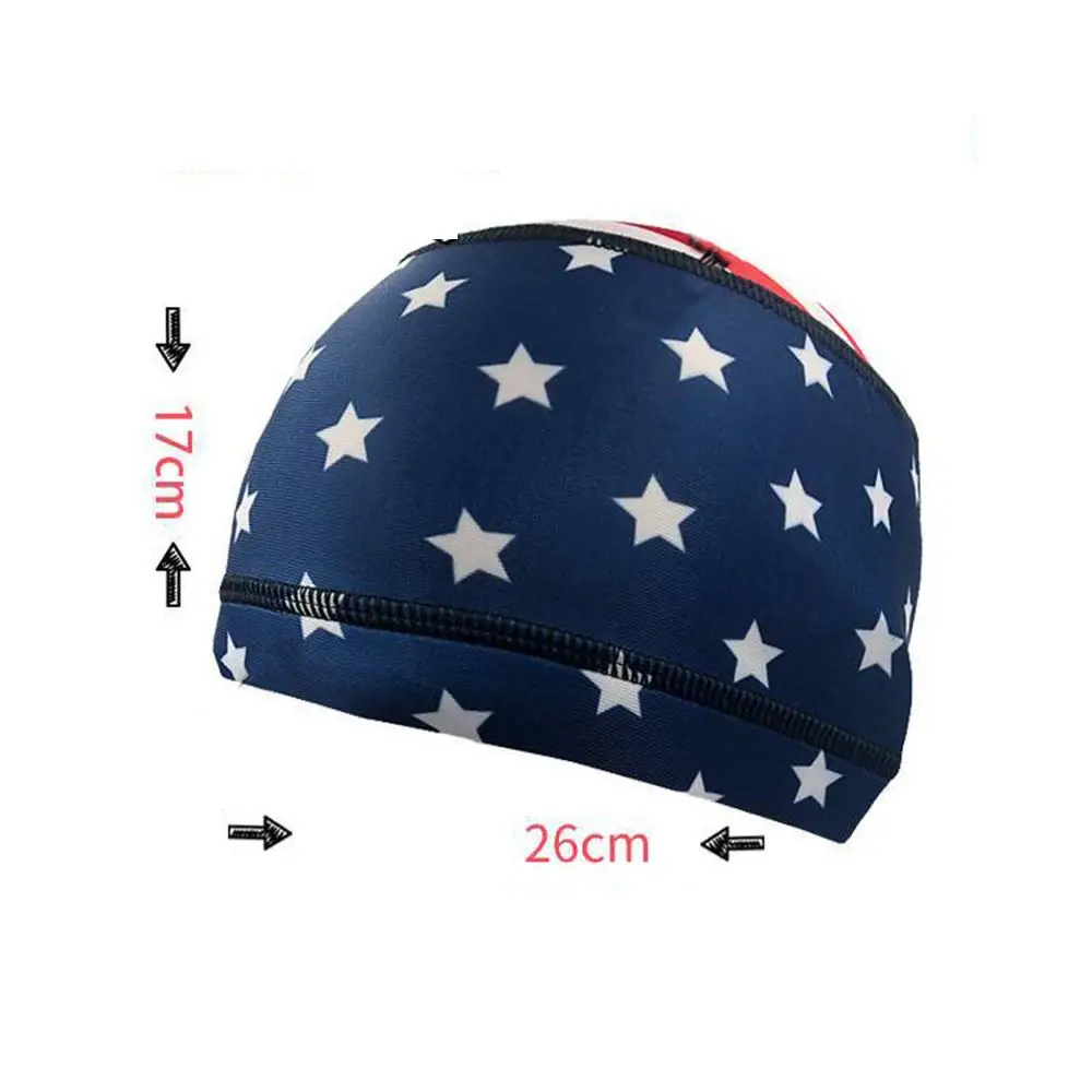 2024 Outdoor Sports Cycling Cap Pirate Hat Flag Print Dome Helmet Liner Hat Moisture Wicking Hat Fast-drying Beanie Running Cap 6
