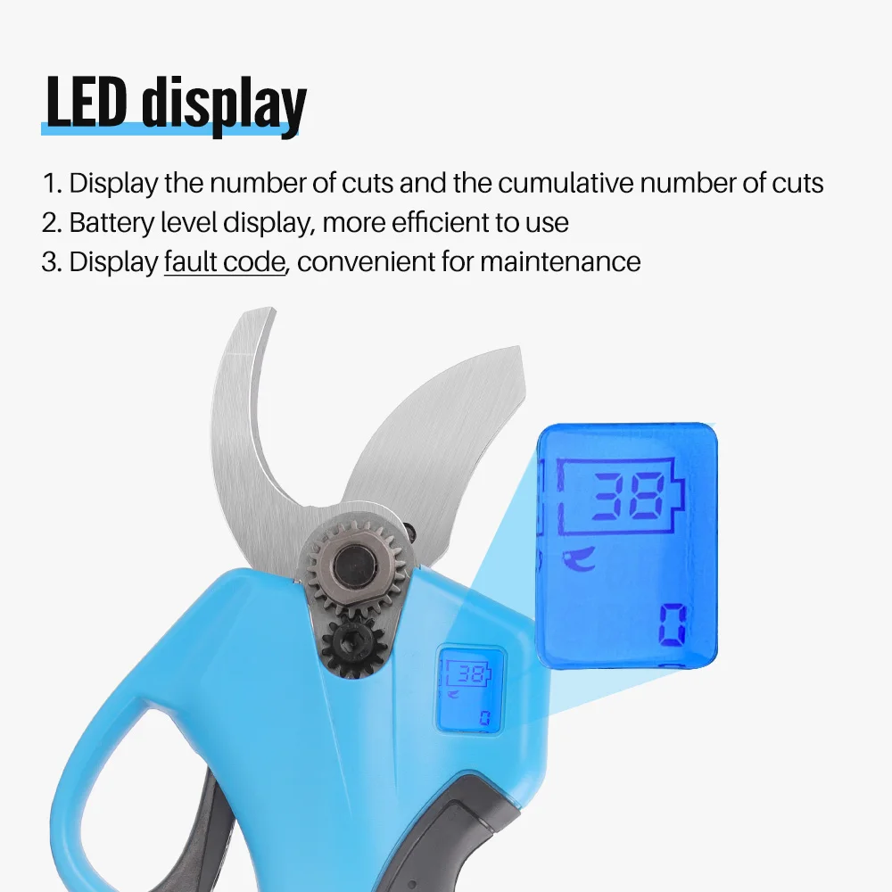 16.8V 4 Gear Cordless Potatore Cesoia Efficiente Albero Da Frutto Bonsai Potatura Elettrica Rami Di Albero Taglierina Compatibile Batteria Makita