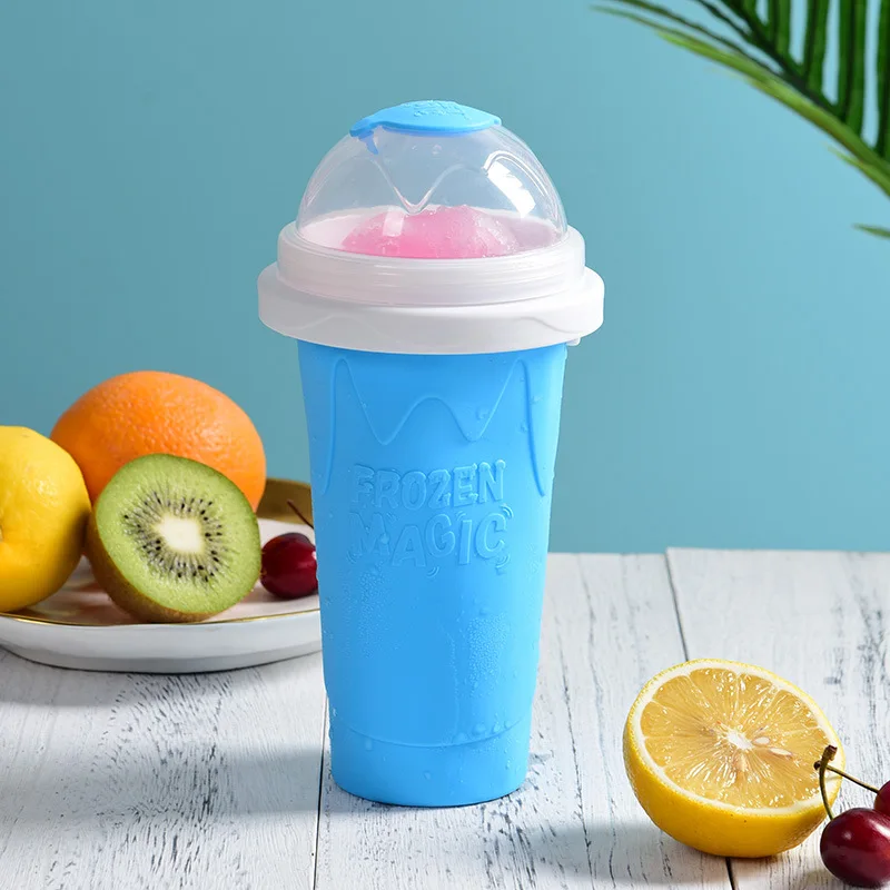 Frozen Magic Slushy Cup Smoothie Cups with Lids and Straws Slushie Maker Cup  Fasting Cooling Make Milkshake Smoothie Freeze Beer - AliExpress