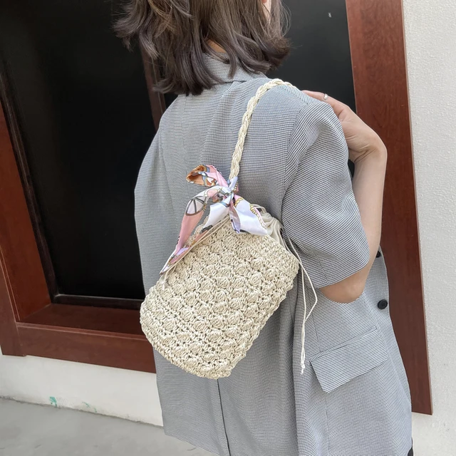 Mini Vacation Style Woven Straw Backpack