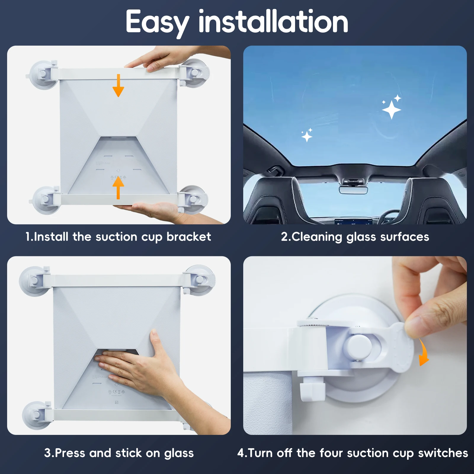 For Starlink Mini Sunroof Suction Cup Car Mount  Car Suction Cup Bracket Navigation Kickstand Car Window Roof Accessory 6