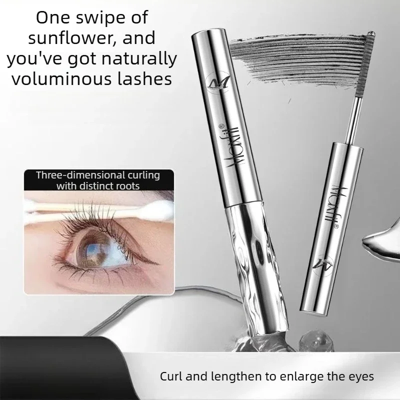 Wasserfeste Mascara mit Spiralbürstenkopf und Stahlhülse – langanhaltend, einfach aufzutragen, ideal für Anfänger, perfekt für Party-Make-up_voghion.com