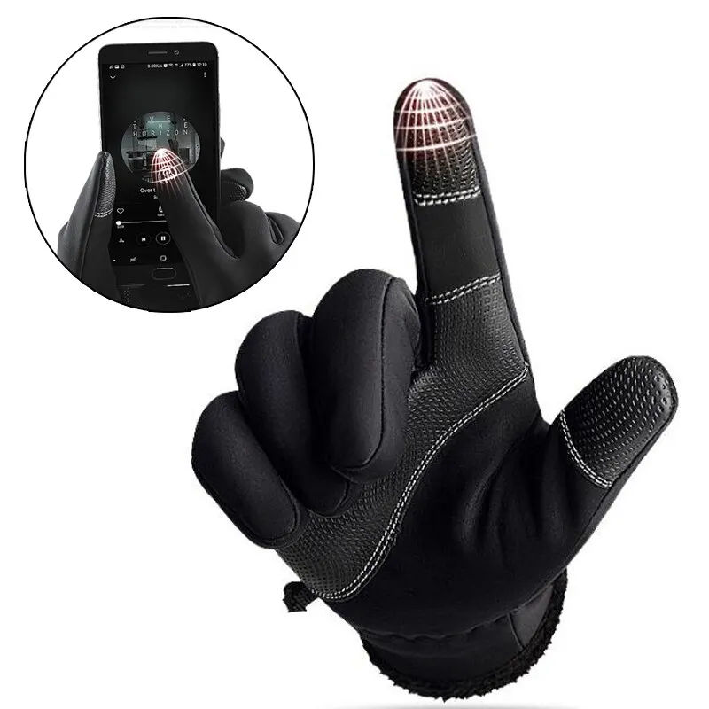 X-TIGER Autumn Winter Fleece Bicycle Gloves Touch Screen Full Finger Gloves Long Wrist Warm Cycling Gloves For Cycling 4