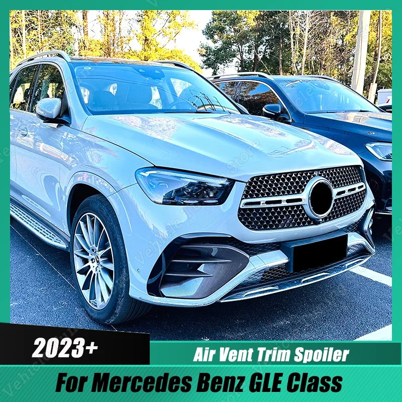 

Front Bumper Trim Splitter Canards Air Vent Fin For Mercedes Benz GLE Class W167 C167 GLE450 GLE53 AMG 2023+ Body Kits Tuning