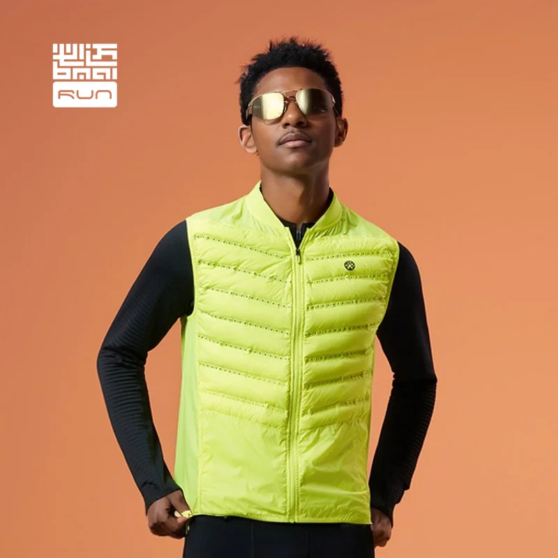 Gilet de Course en Duvet d'Oie Léger d'Hiver pour Hommes BMAI FRWL005
