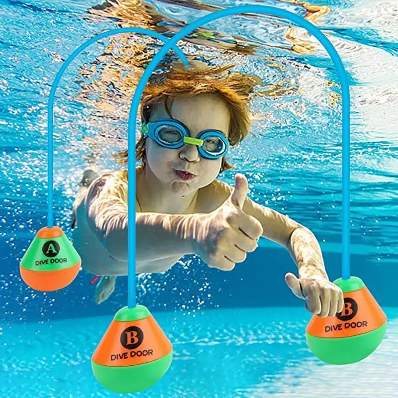 

2-Piece Swimming Through Door Diving Swim Ring Underwater Swimming Toys Adult Children Swimming Pool Diving Toys