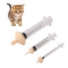 1 Set Pet Kitten Feeding Pacifier Silicone Puppy Pacifier Syringe For Kittens, Puppies, Rabbits Newborn Pet Feeding Accessories 1