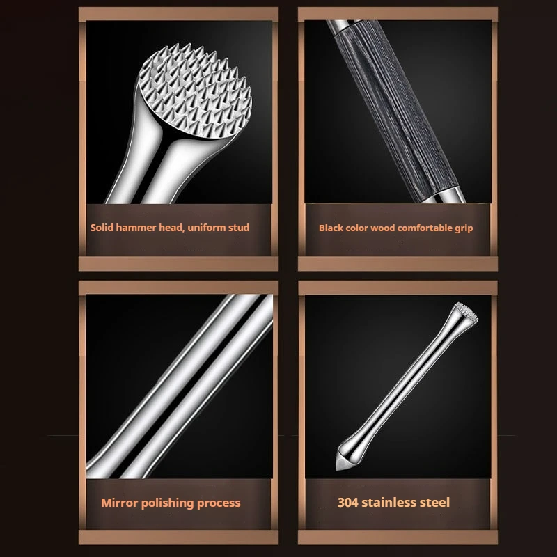 Stainless Steel Ice Crushing Hammer Juice Crushers Crush Hammer Popsicle Stick Multi-Purpose Popsicle Stick Bar Tools